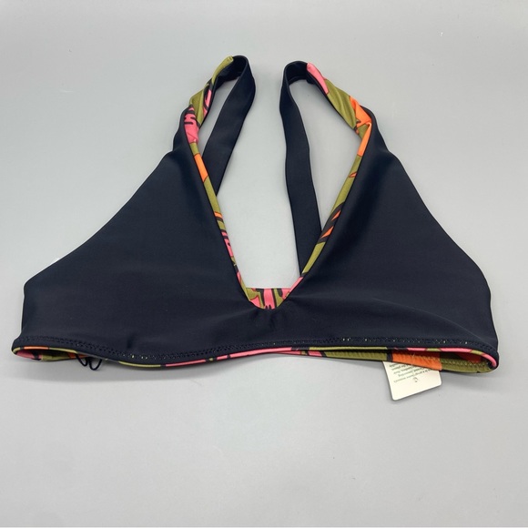 NEW! Seea Brasilia Reversible Bikini Top Freya floral black nwt 1826 - Picture 7 of 16